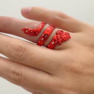 Anillo Quetzalcoatl Rojo