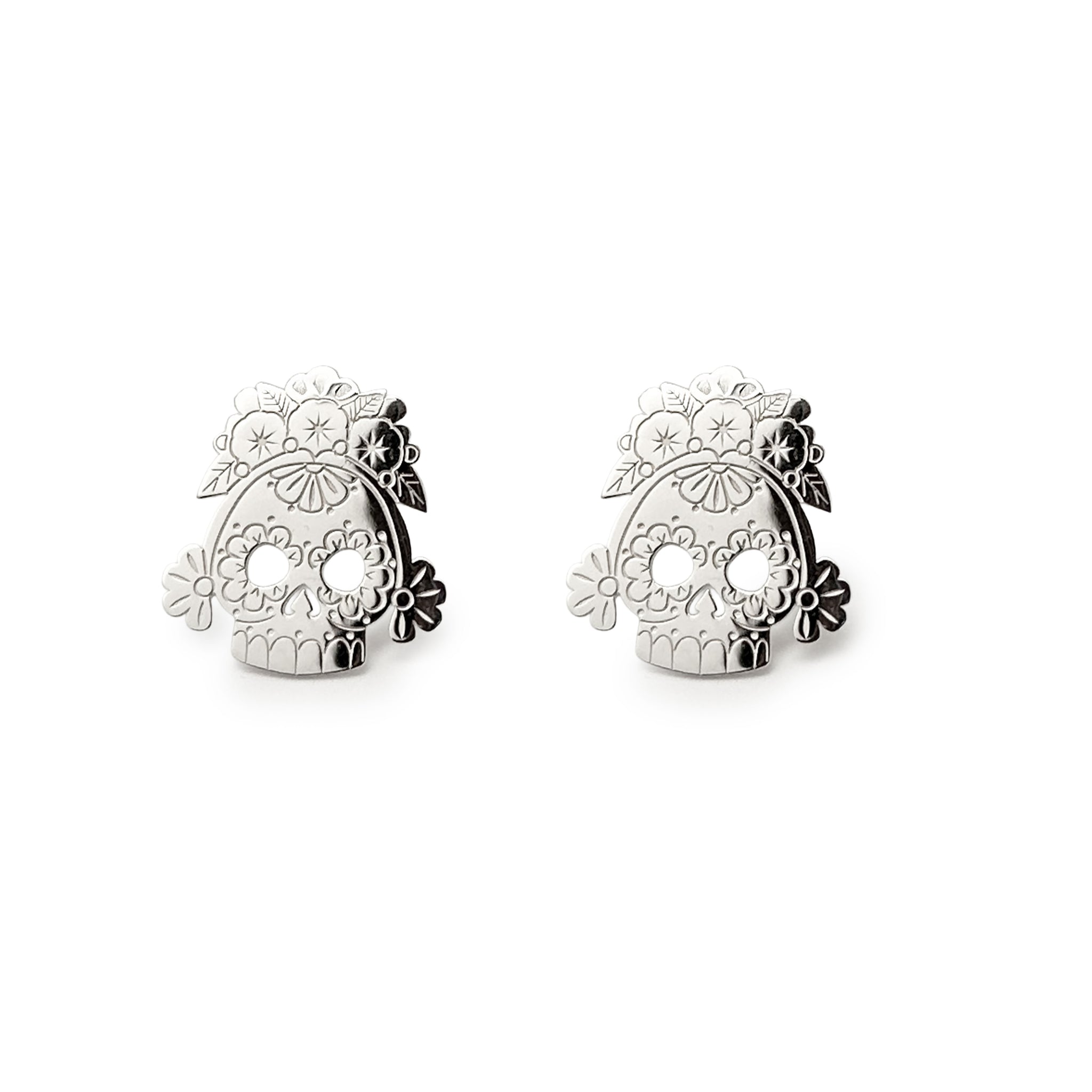 ARETES CATRINA OAXAQUEÑA PLATA